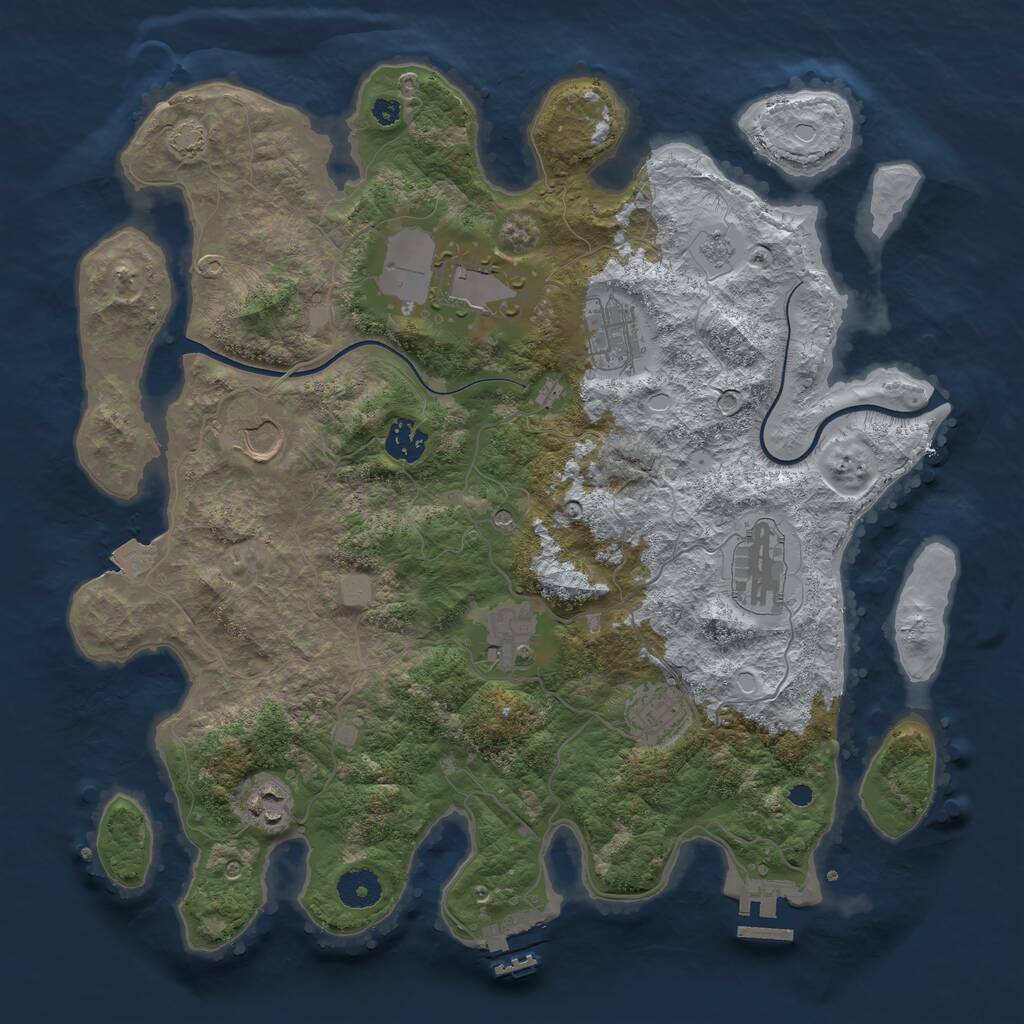 Rust Map: Procedural Map, Size: 3700, Seed: 1771385973, 14 Monuments