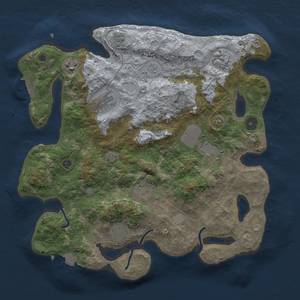 Thumbnail Rust Map: Procedural Map, Size: 3500, Seed: 2062132033, 14 Monuments