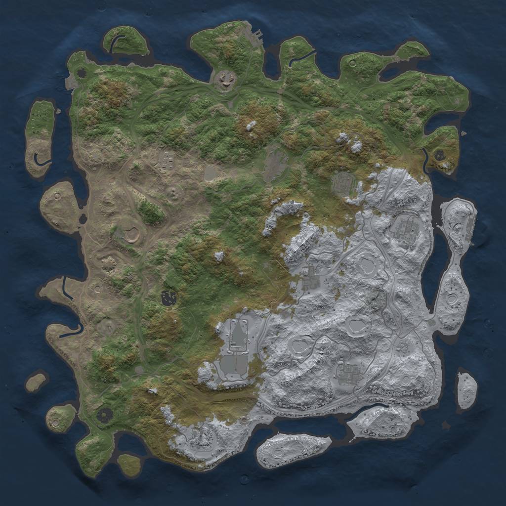 Rust Map: Procedural Map, Size: 4800, Seed: 30029752, 19 Monuments