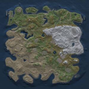 Thumbnail Rust Map: Procedural Map, Size: 4250, Seed: 1091754627, 16 Monuments