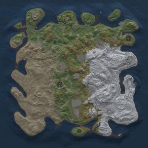Thumbnail Rust Map: Procedural Map, Size: 4000, Seed: 1279446573, 18 Monuments