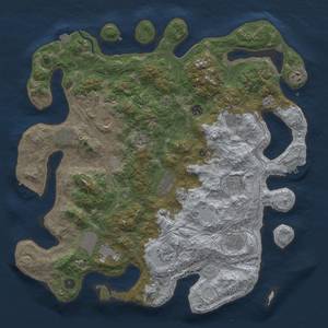 Thumbnail Rust Map: Procedural Map, Size: 4500, Seed: 1515484, 19 Monuments