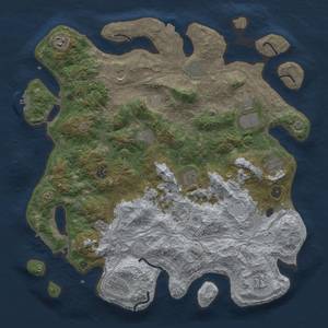 Thumbnail Rust Map: Procedural Map, Size: 4500, Seed: 2004561954, 19 Monuments