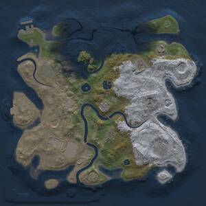 Thumbnail Rust Map: Procedural Map, Size: 3500, Seed: 1527986733, 14 Monuments