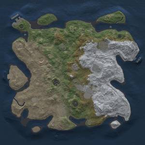 Thumbnail Rust Map: Procedural Map, Size: 3500, Seed: 1527986733, 15 Monuments