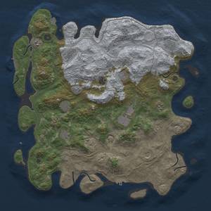 Thumbnail Rust Map: Procedural Map, Size: 4500, Seed: 1604847358, 19 Monuments