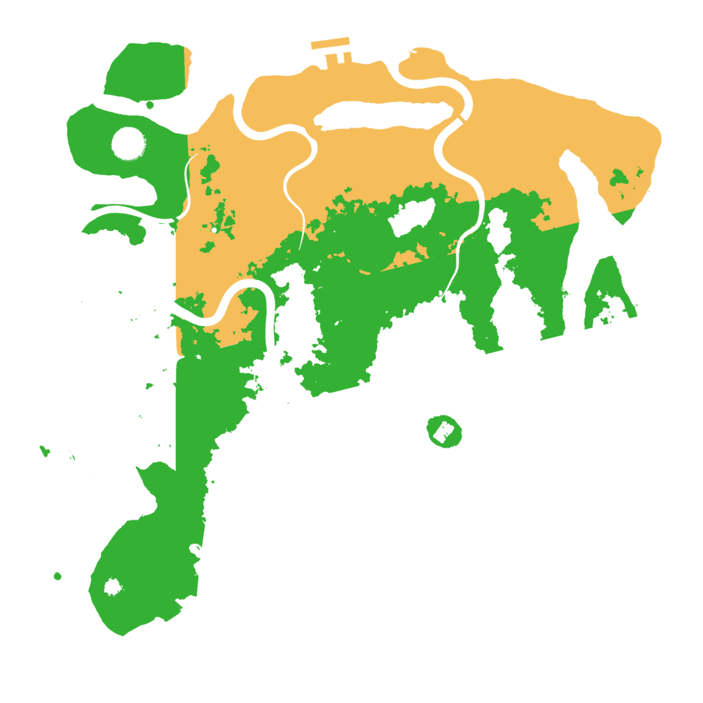 Biome Rust Map: Procedural Map, Size: 3700, Seed: 668825479