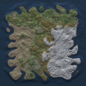 Thumbnail Rust Map: Procedural Map, Size: 4300, Seed: 2123475, 18 Monuments