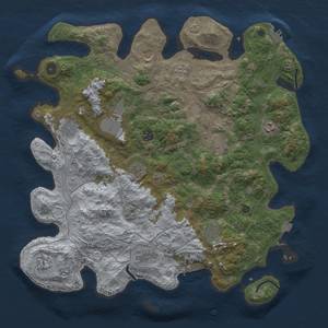 Thumbnail Rust Map: Procedural Map, Size: 4300, Seed: 158342332, 19 Monuments