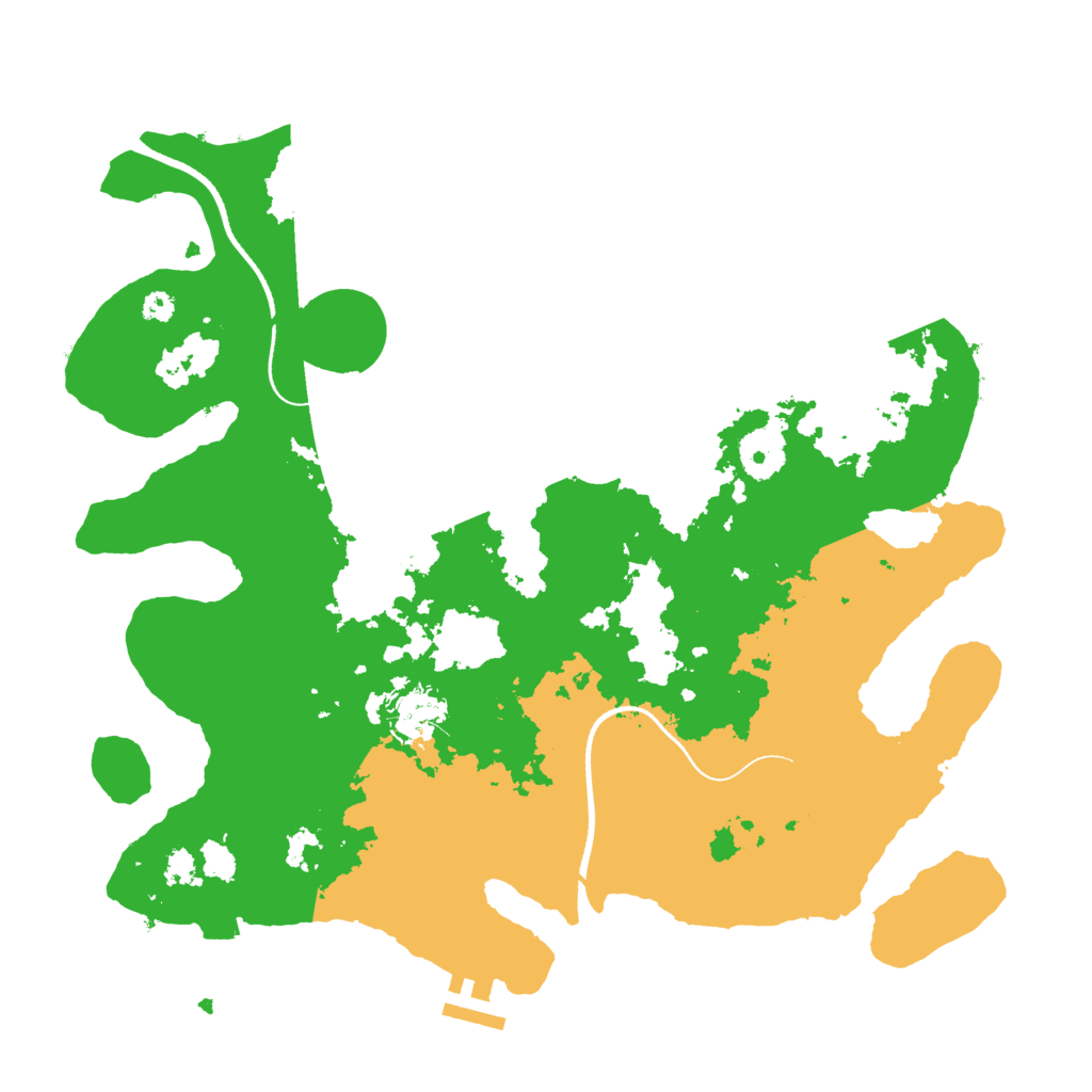 Biome Rust Map: Procedural Map, Size: 3500, Seed: 251387