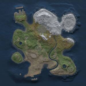 Thumbnail Rust Map: Procedural Map, Size: 2300, Seed: 808166912, 7 Monuments