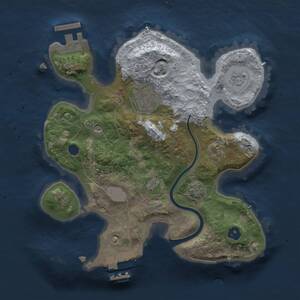 Thumbnail Rust Map: Procedural Map, Size: 2300, Seed: 808166912, 7 Monuments