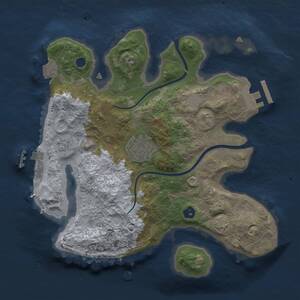 Thumbnail Rust Map: Procedural Map, Size: 2500, Seed: 1839757096, 6 Monuments