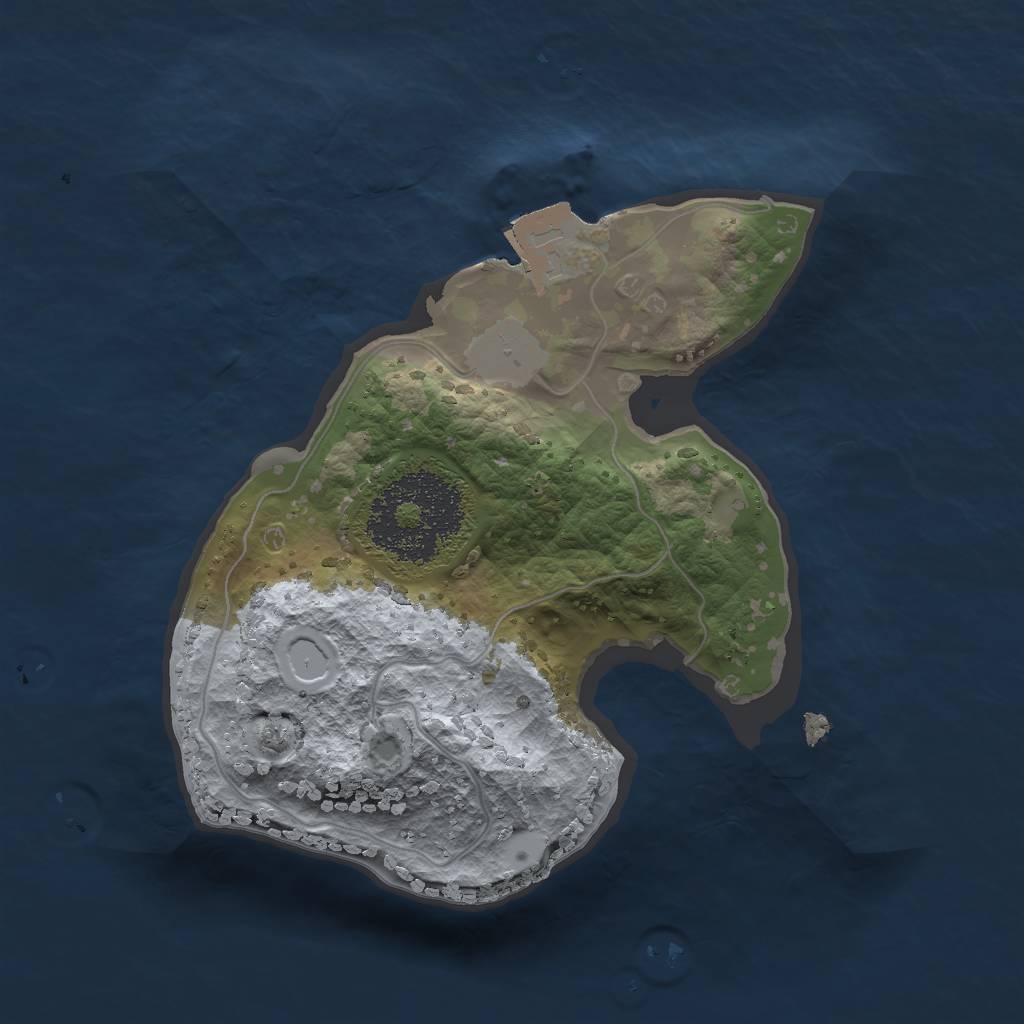 Rust Map: Procedural Map, Size: 1675, Seed: 2147483647, 3 Monuments