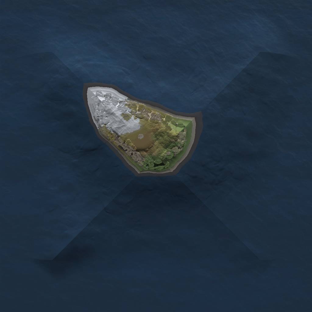 Rust Map: Procedural Map, Size: 1000, Seed: 339473090, 3 Monuments