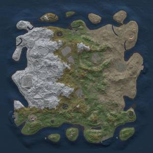 Thumbnail Rust Map: Procedural Map, Size: 4000, Seed: 1947676653, 17 Monuments