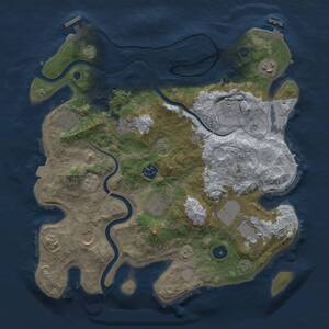 Thumbnail Rust Map: Procedural Map, Size: 3500, Seed: 2098271980, 15 Monuments