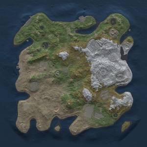 Thumbnail Rust Map: Procedural Map, Size: 3500, Seed: 2098271980, 17 Monuments
