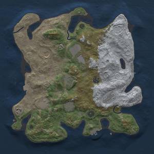 Thumbnail Rust Map: Procedural Map, Size: 3500, Seed: 1434223310, 16 Monuments