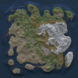 Thumbnail Rust Map: Procedural Map, Size: 3500, Seed: 467492825, 14 Monuments