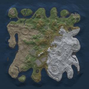 Thumbnail Rust Map: Procedural Map, Size: 3600, Seed: 10912, 15 Monuments