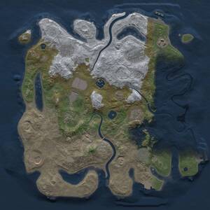 Thumbnail Rust Map: Procedural Map, Size: 3750, Seed: 682984, 16 Monuments