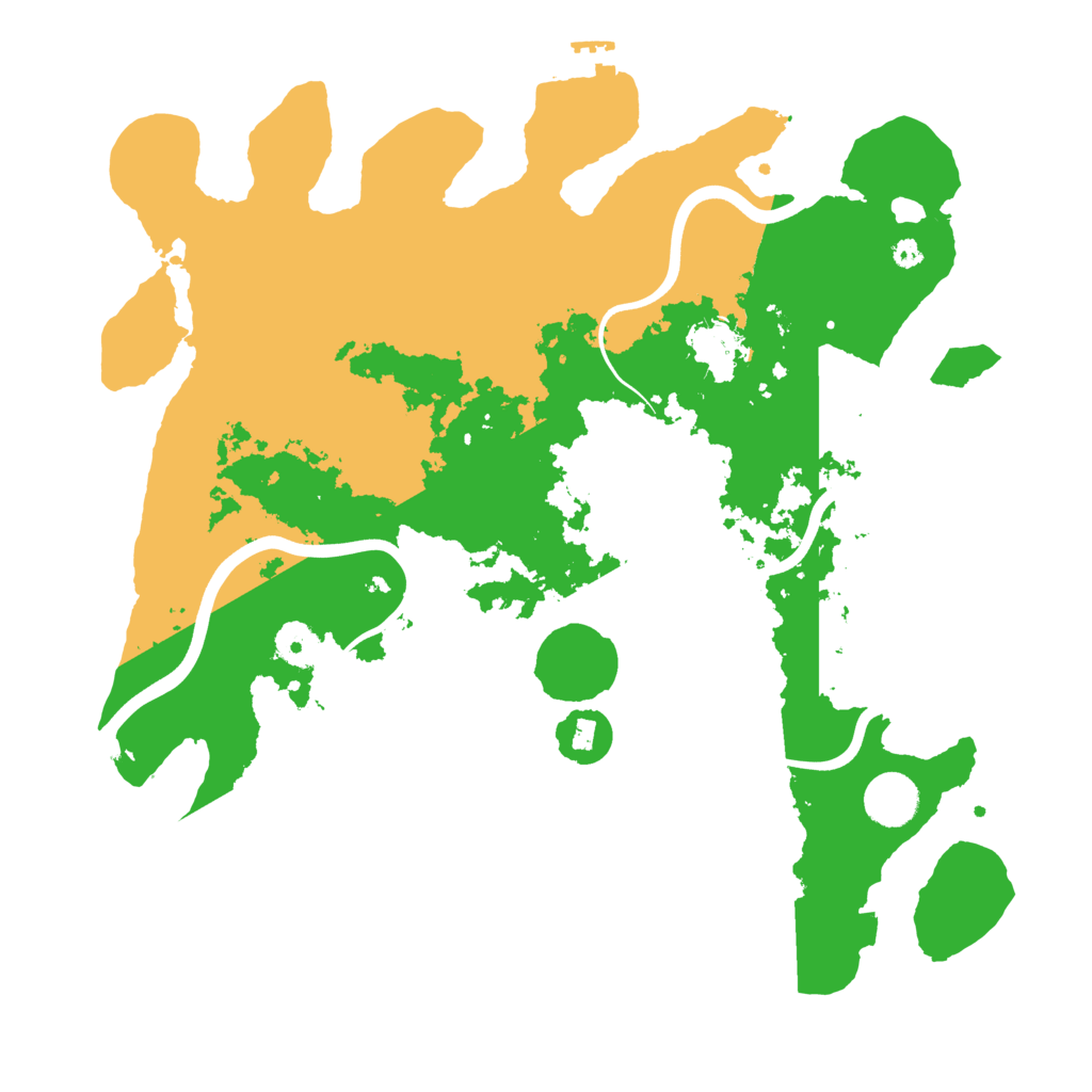 Biome Rust Map: Procedural Map, Size: 3800, Seed: 33999