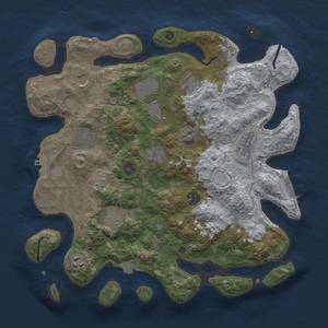 Thumbnail Rust Map: Procedural Map, Size: 3750, Seed: 16312341, 18 Monuments