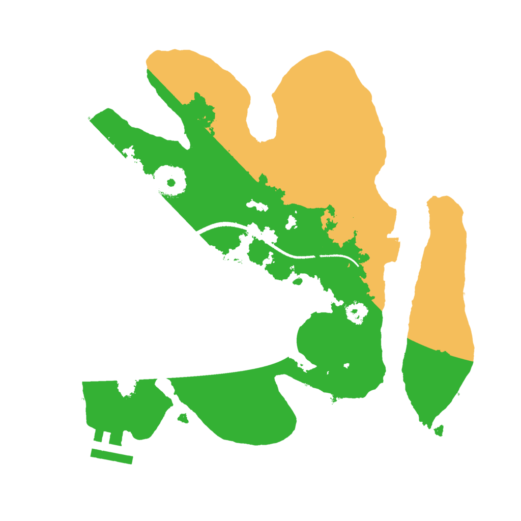 Biome Rust Map: Procedural Map, Size: 2500, Seed: 5465