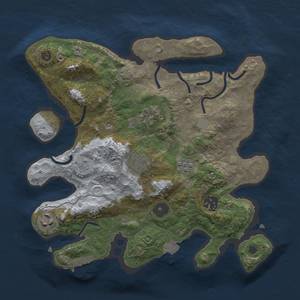 Thumbnail Rust Map: Procedural Map, Size: 3000, Seed: 847478130, 12 Monuments