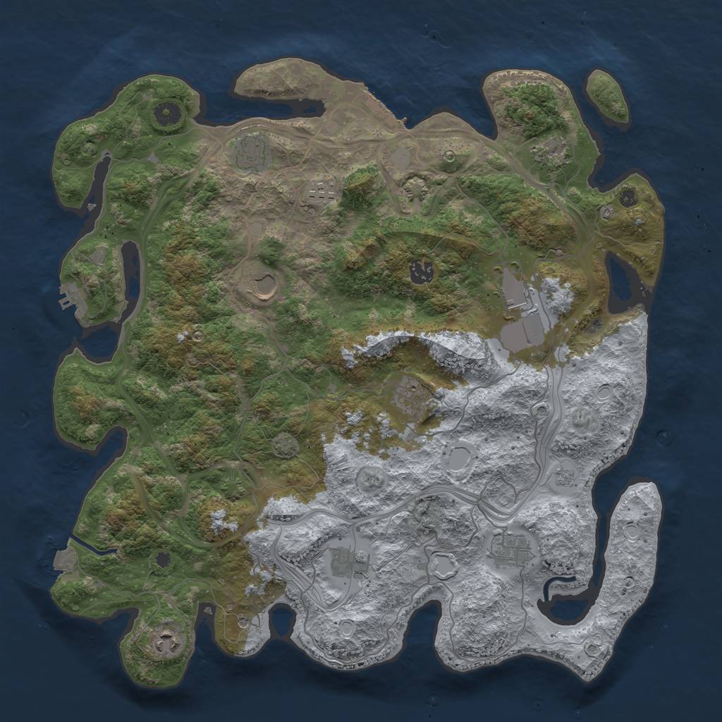 Rust Map: Procedural Map, Size: 4250, Seed: 21761, 18 Monuments