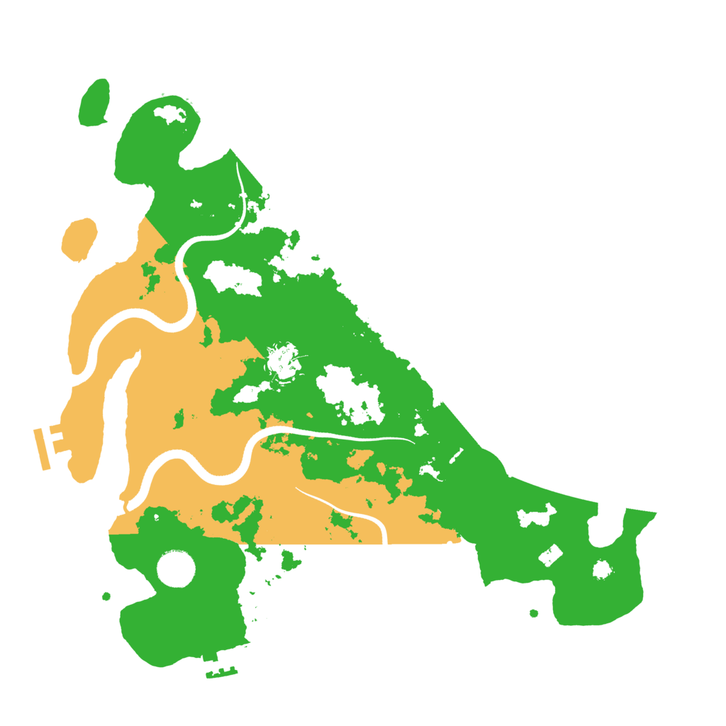 Biome Rust Map: Procedural Map, Size: 3500, Seed: 557125642