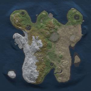 Thumbnail Rust Map: Procedural Map, Size: 2500, Seed: 1906615974, 10 Monuments