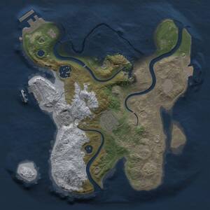 Thumbnail Rust Map: Procedural Map, Size: 2500, Seed: 1906615974, 8 Monuments