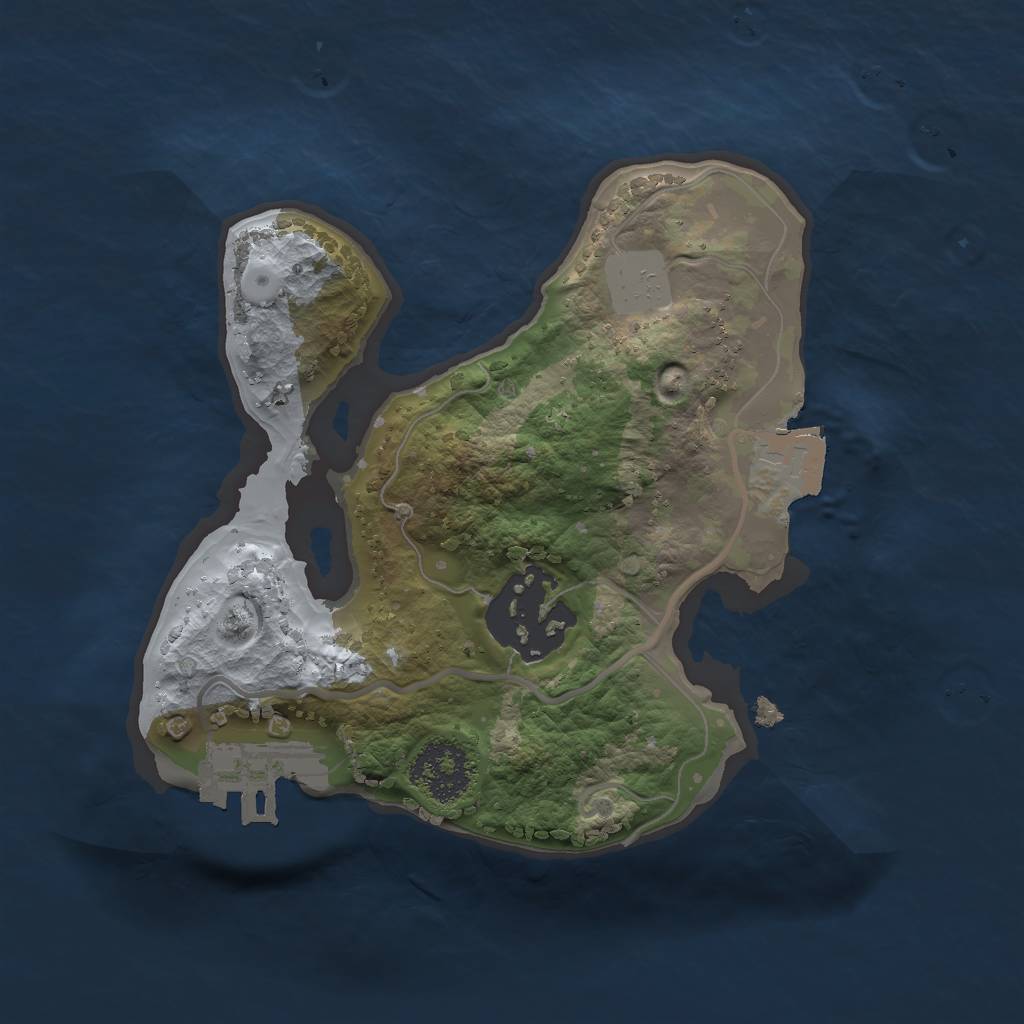 Rust Map: Procedural Map, Size: 1750, Seed: 1492615751, 5 Monuments
