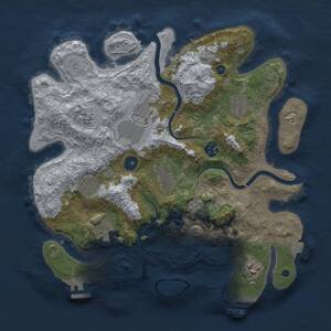 Thumbnail Rust Map: Procedural Map, Size: 3500, Seed: 21472591, 15 Monuments