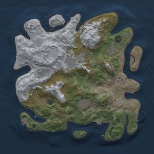 Thumbnail Rust Map: Procedural Map, Size: 3500, Seed: 21472591, 15 Monuments