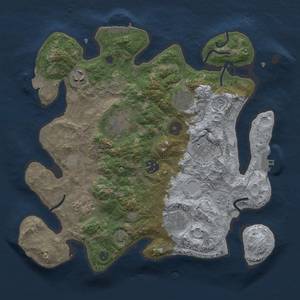 Thumbnail Rust Map: Procedural Map, Size: 3250, Seed: 1954433594, 15 Monuments