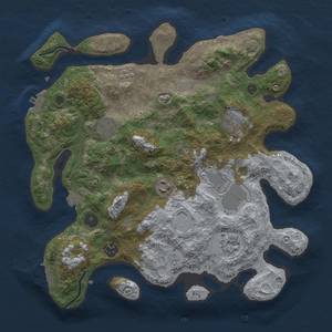 Thumbnail Rust Map: Procedural Map, Size: 3500, Seed: 730292448, 15 Monuments