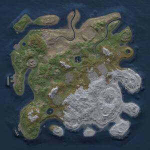 Thumbnail Rust Map: Procedural Map, Size: 3500, Seed: 730292448, 14 Monuments