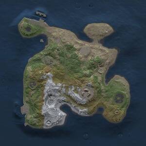 Thumbnail Rust Map: Procedural Map, Size: 2149, Seed: 1843587630, 5 Monuments