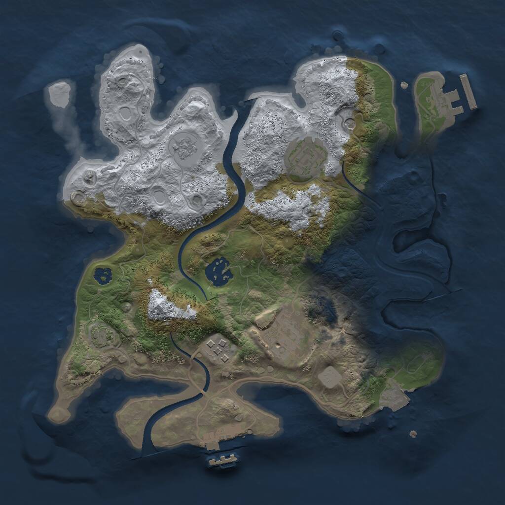 Rust Map: Procedural Map, Size: 2800, Seed: 2011027179, 10 Monuments