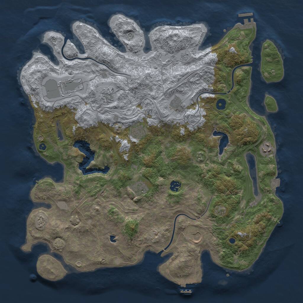 Rust Map: Procedural Map, Size: 4250, Seed: 744368853, 15 Monuments