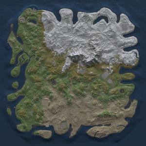 Thumbnail Rust Map: Procedural Map, Size: 5000, Seed: 153317687, 19 Monuments