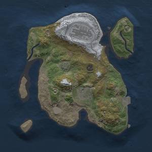 Thumbnail Rust Map: Procedural Map, Size: 2250, Seed: 46607837, 6 Monuments