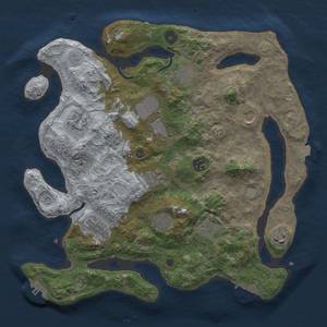 Thumbnail Rust Map: Procedural Map, Size: 3658, Seed: 1441133105, 19 Monuments