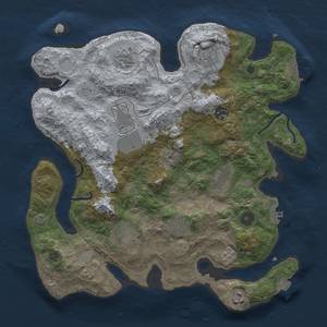 Thumbnail Rust Map: Procedural Map, Size: 3500, Seed: 2069678902, 17 Monuments