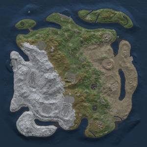Thumbnail Rust Map: Procedural Map, Size: 3750, Seed: 1455473090, 18 Monuments