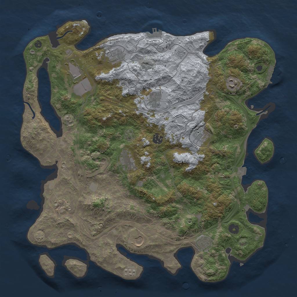 Rust Map: Procedural Map, Size: 4250, Seed: 752488151, 19 Monuments