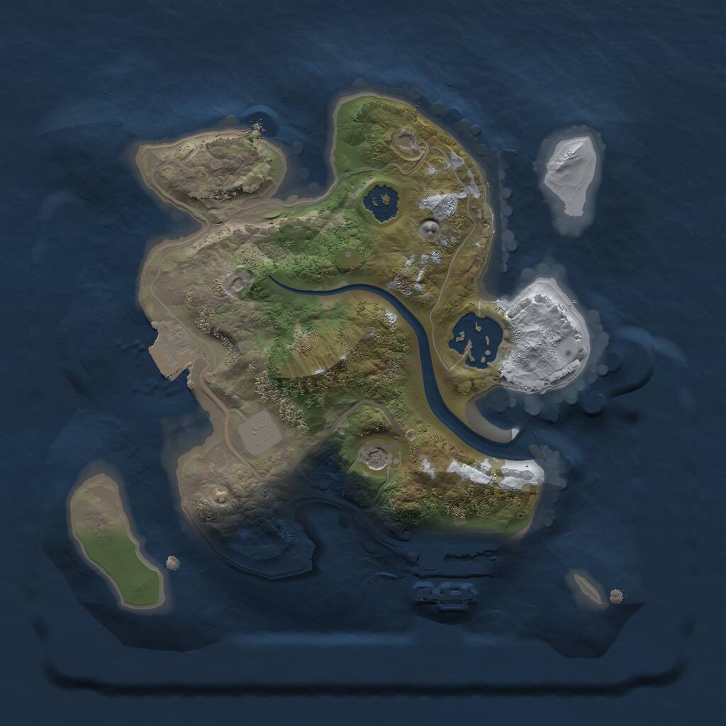 Rust Map: Procedural Map, Size: 2084, Seed: 613167566, 4 Monuments